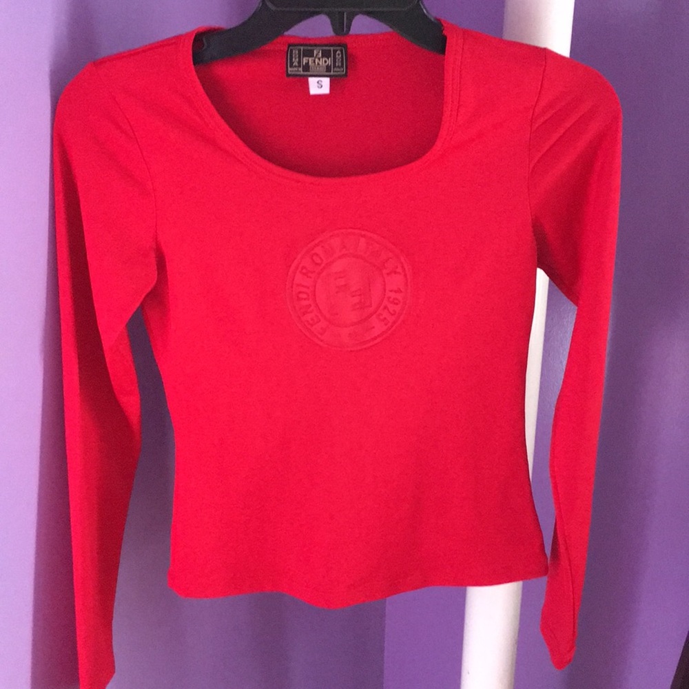 RED FENDI LONG SLEEVE SHIRT!!